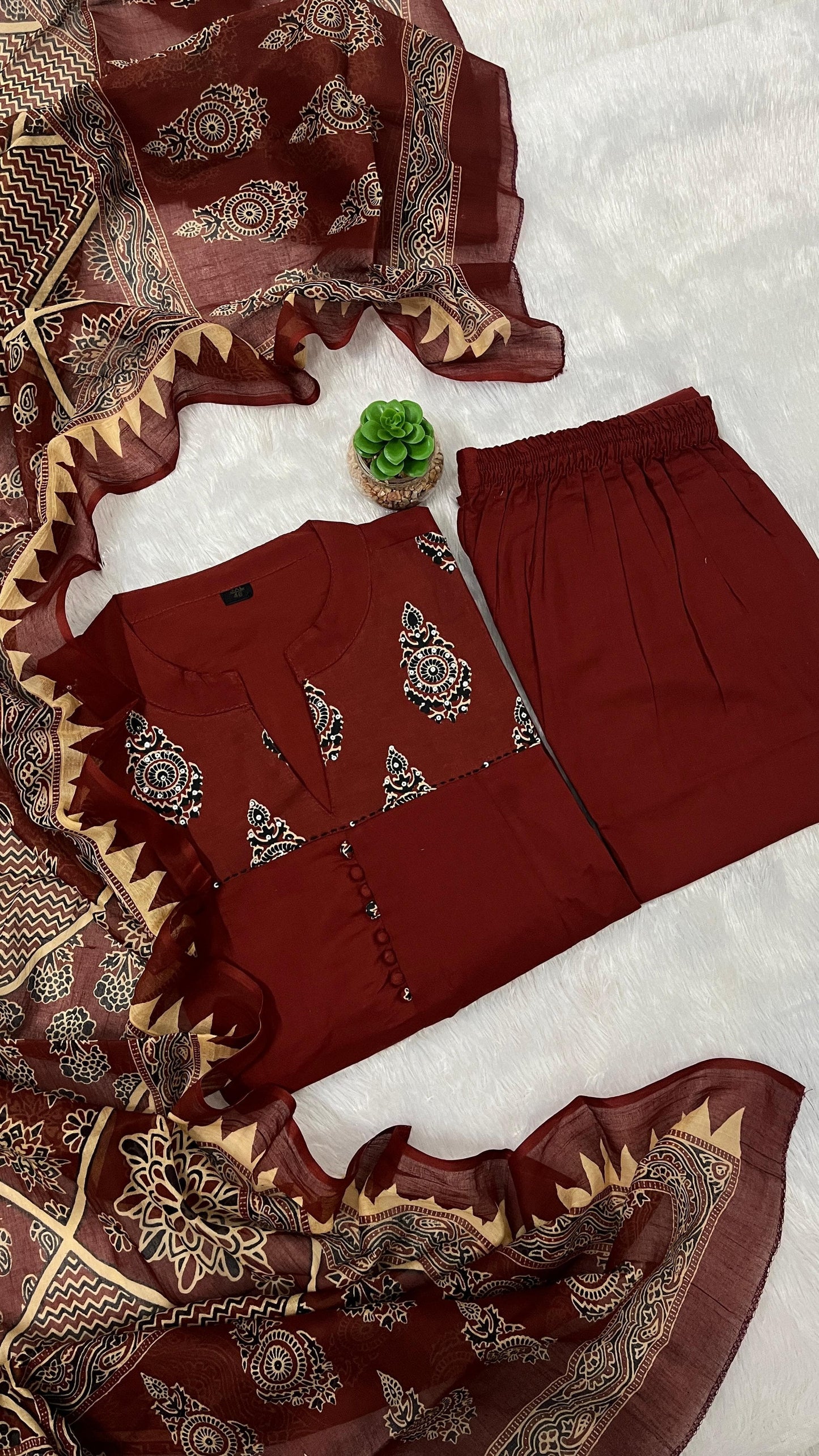 Royal Charm Printed Suit Set