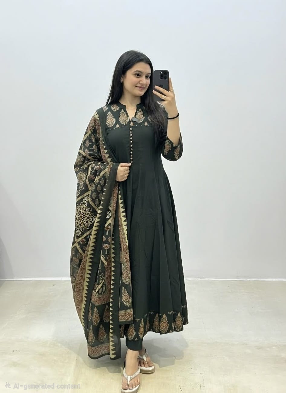 Royal Charm Printed Suit Set